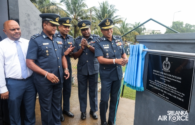 COMMANDER OPENS NEWLY CONSTRUCTED HOCKEY AND SOCCER PAVILION AT SLAF TRADE TRAINING SCHOOL EKALA
