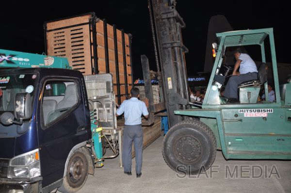 ගුවන් හමුදාවට අයත් ගුවන් යානයක් ආධාරයෙන් අලි පැටවුන් දෙදෙනෙකු ගුවනින් චෙක් රාජ්යයට