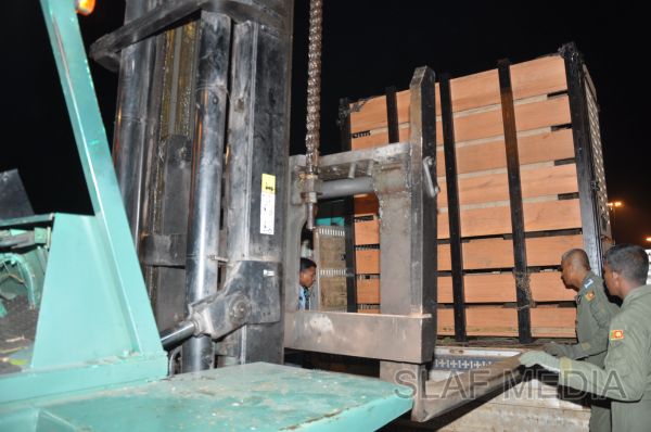 ගුවන් හමුදාවට අයත් ගුවන් යානයක් ආධාරයෙන් අලි පැටවුන් දෙදෙනෙකු ගුවනින් චෙක් රාජ්යයට