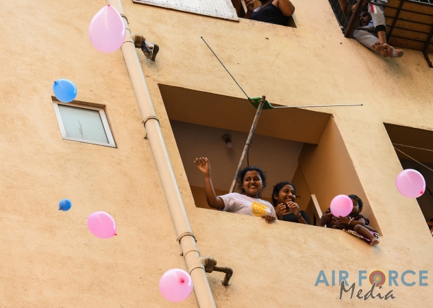 SLAF Band Conducts Entertainment Program for Residence of Randiya Uyana Housing Scheme in Thotalaga