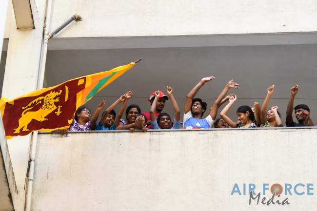SLAF Band Conducts Entertainment Program for Residence of Randiya Uyana Housing Scheme in Thotalaga