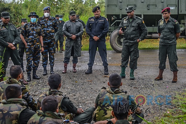SLAF REGIMENT OFFICER CADETS TAKE PART IN A JOINT EXERCISE WITH SL ARMY OFFICER CADETS