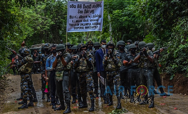 SLAF REGIMENT OFFICER CADETS TAKE PART IN A JOINT EXERCISE WITH SL ARMY OFFICER CADETS
