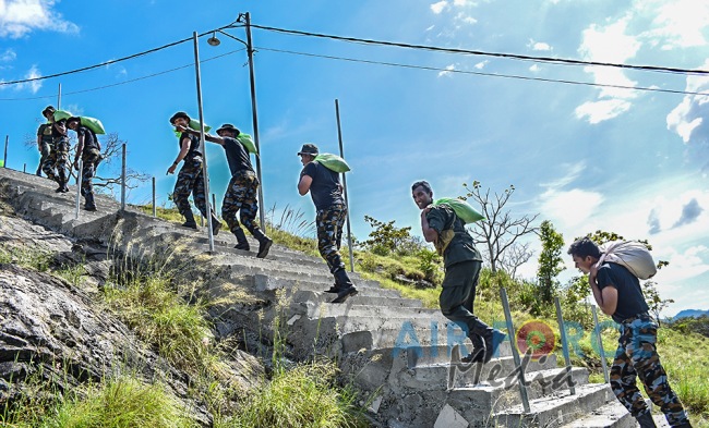 SLAF REGIMENT OFFICER CADETS TAKE PART IN A JOINT EXERCISE WITH SL ARMY OFFICER CADETS