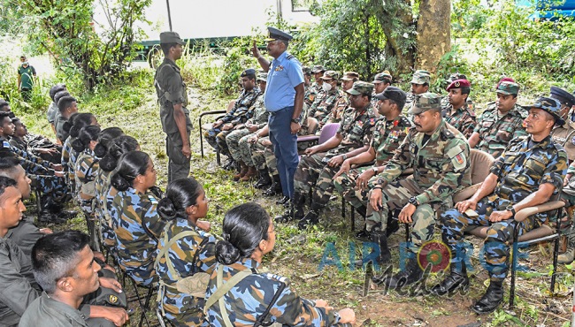 SLAF REGIMENT OFFICER CADETS TAKE PART IN A JOINT EXERCISE WITH SL ARMY OFFICER CADETS