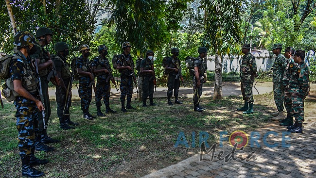 SLAF REGIMENT OFFICER CADETS TAKE PART IN A JOINT EXERCISE WITH SL ARMY OFFICER CADETS