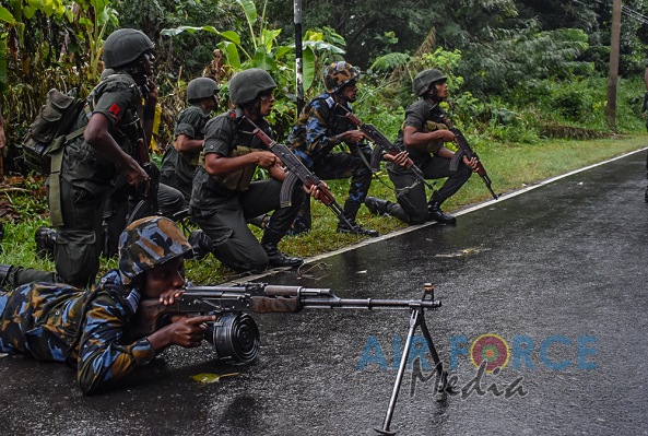 SLAF REGIMENT OFFICER CADETS TAKE PART IN A JOINT EXERCISE WITH SL ARMY OFFICER CADETS