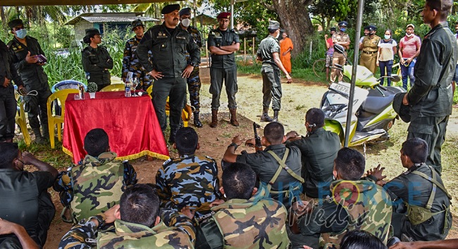 SLAF REGIMENT OFFICER CADETS TAKE PART IN A JOINT EXERCISE WITH SL ARMY OFFICER CADETS