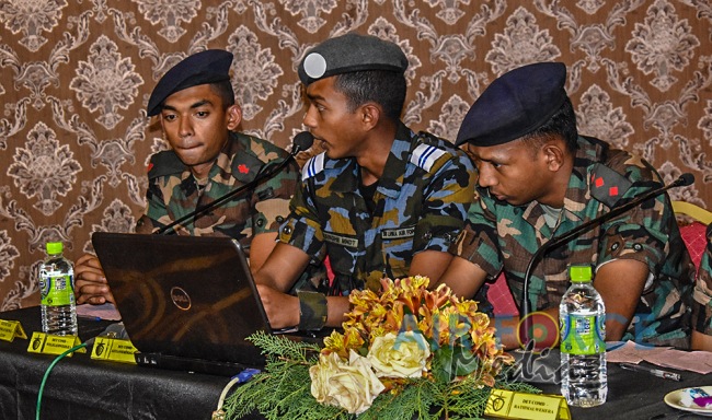 SLAF REGIMENT OFFICER CADETS TAKE PART IN A JOINT EXERCISE WITH SL ARMY OFFICER CADETS