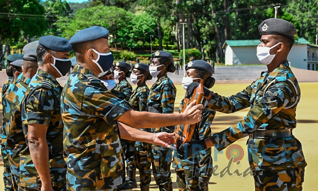 SLAF Combat Training School at Diyatalawa Conducts Fall Out Parade