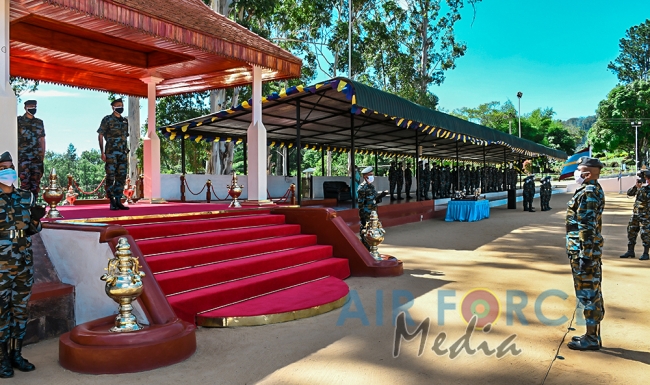 SLAF Combat Training School at Diyatalawa Conducts Fall Out Parade