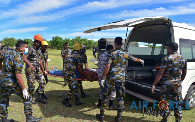 SLAF Conducts Combined Crash and Fire Drill at Trincomalee