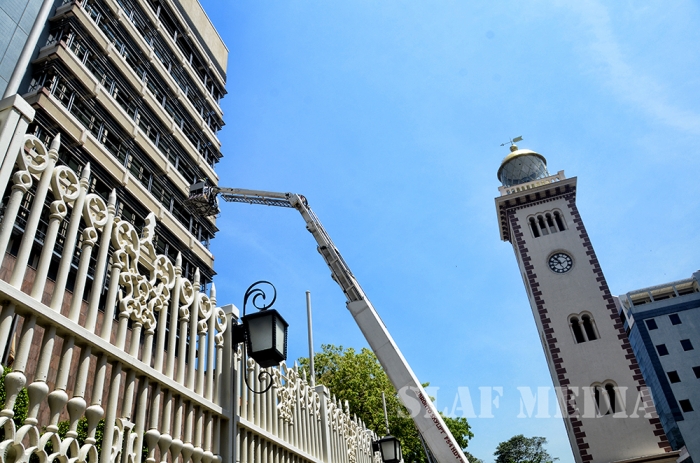 SLAF Assists to Conduct Fire Drill at Central Bank