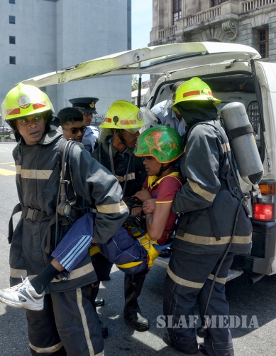 SLAF Assists to Conduct Fire Drill at Central Bank