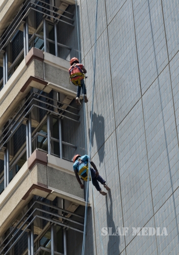SLAF Assists to Conduct Fire Drill at Central Bank