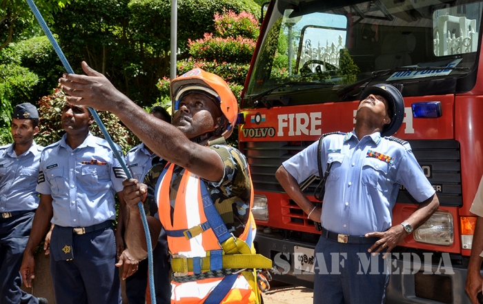 SLAF Assists to Conduct Fire Drill at Central Bank