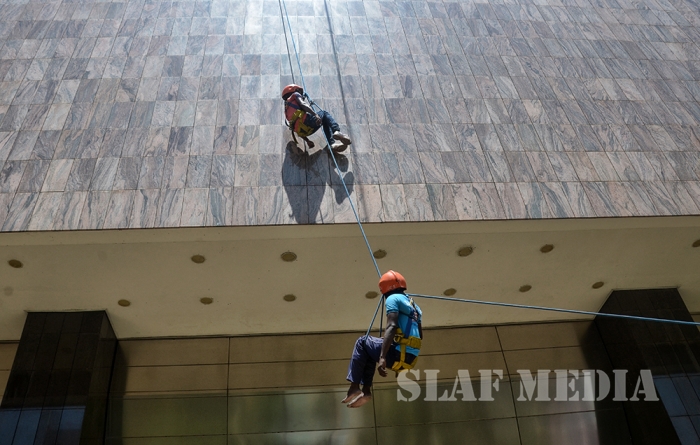 SLAF Assists to Conduct Fire Drill at Central Bank
