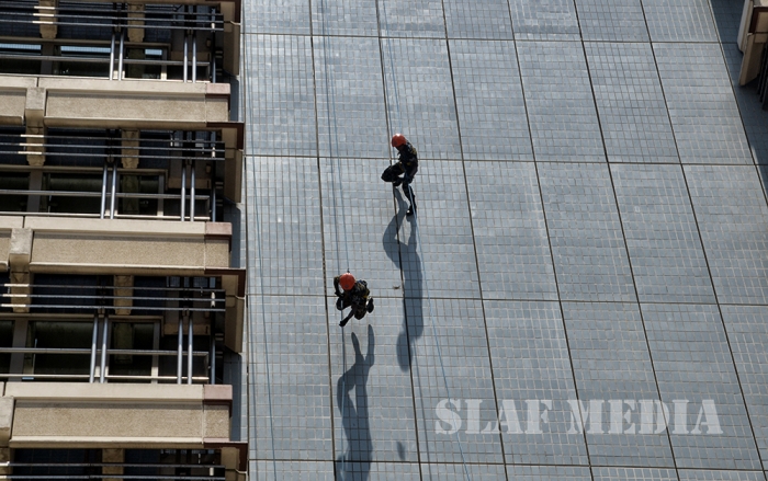 SLAF Assists to Conduct Fire Drill at Central Bank