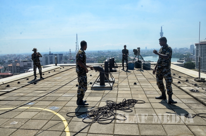 SLAF Assists to Conduct Fire Drill at Central Bank