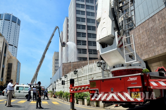 SLAF Assists to Conduct Fire Drill at Central Bank