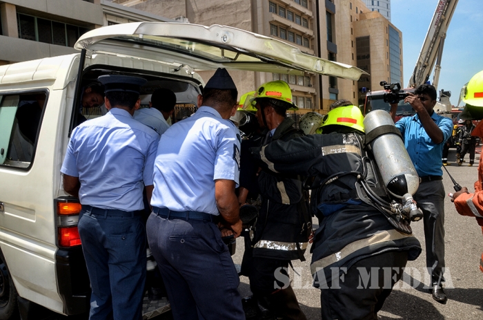 SLAF Assists to Conduct Fire Drill at Central Bank