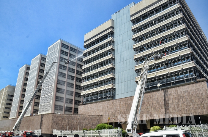 SLAF Assists to Conduct Fire Drill at Central Bank