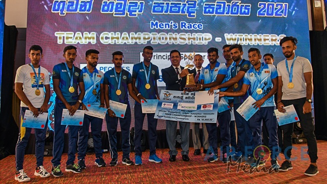 'GUWAN HAMUDA PAPEDI SAWARIYA -2021' CROSSES FINISH LINE AT KATUNAYAKE