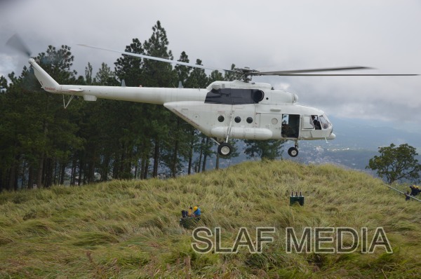 Sri Lanka Air Force conducts underslung operation at Hanthane Hill