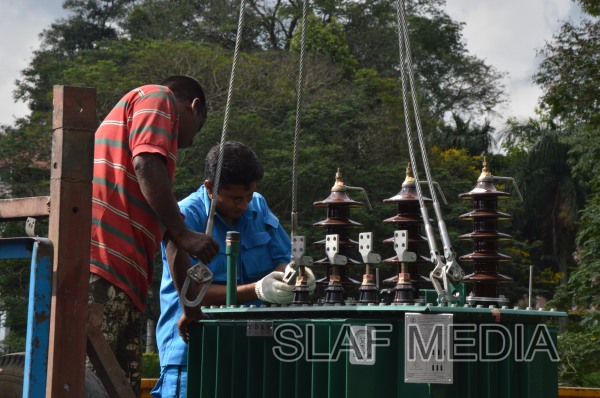 Sri Lanka Air Force conducts underslung operation at Hanthane Hill