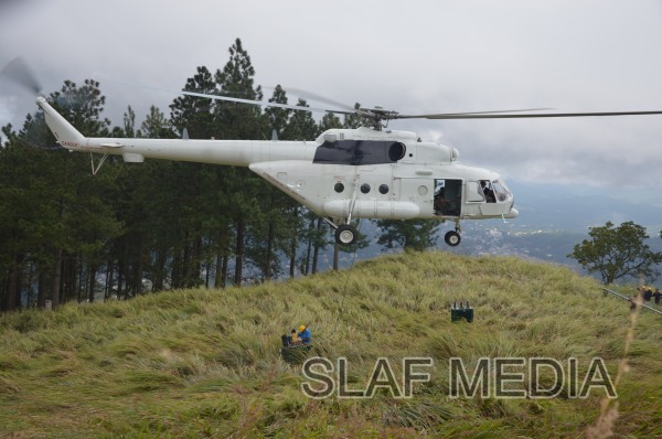 Sri Lanka Air Force conducts underslung operation at Hanthane Hill