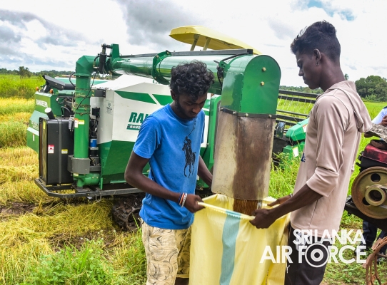SLAF STATION MORAWEWA UNDERTAKES PADDY HARVESTING OF LOW INCOME FARMER COMMUNITY