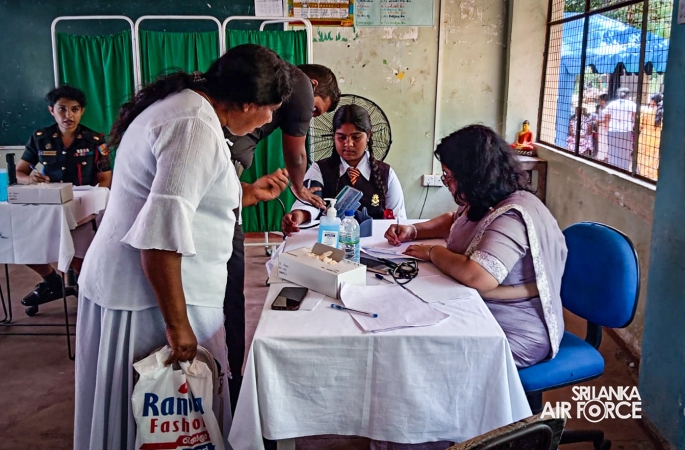 SLAF, SLCOMM AND SLAF SEVA VANITHA UNIT CONDUCT MEDICAL OUTREACH PROGRAMME IN ANURADHAPURA