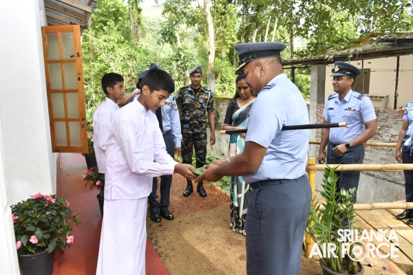 HOUSE WARMING OF A NEWLY CONSTRUCTED HOUSE BY THE SLAF SEVA VANITHA UNIT