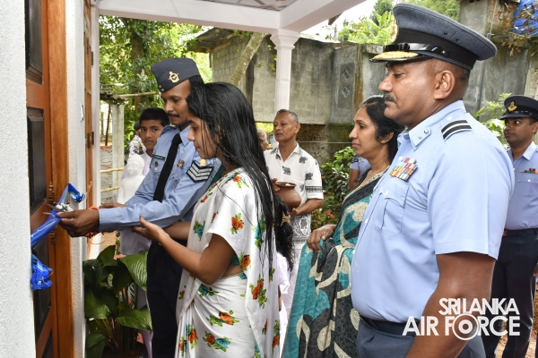 HOUSE WARMING OF A NEWLY CONSTRUCTED HOUSE BY THE SLAF SEVA VANITHA UNIT