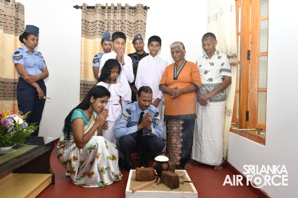 HOUSE WARMING OF A NEWLY CONSTRUCTED HOUSE BY THE SLAF SEVA VANITHA UNIT