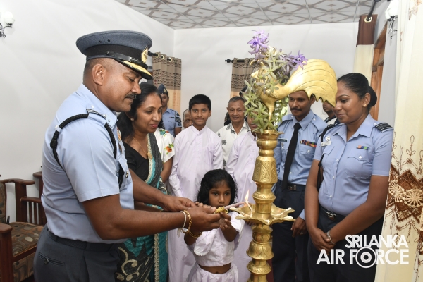 HOUSE WARMING OF A NEWLY CONSTRUCTED HOUSE BY THE SLAF SEVA VANITHA UNIT