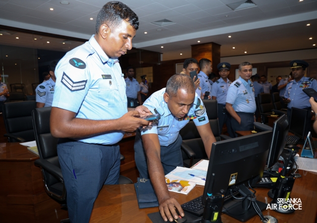 PRESIDENT REVIEWS SLAF RESCUE AND RELIEF OPERATIONS AT AIR FORCE
HQ