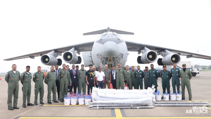 IL-76
IAF AIRCRAFT ARRIVES IN SRI LANKA WITH NDRF TEAM AND DISASTER RELIEF
SUPPLIES