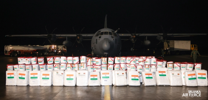 IAF
C-130 AIRCRAFT CARRYING DISASTER RELIEF SUPPLIES ARRIVES IN SRI LANKA