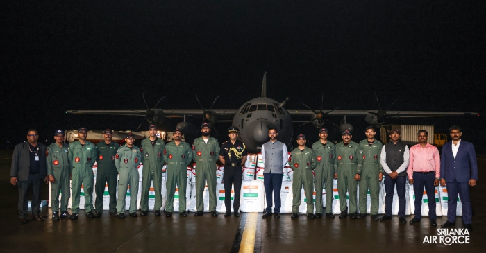 IAF
C-130 AIRCRAFT CARRYING DISASTER RELIEF SUPPLIES ARRIVES IN SRI LANKA