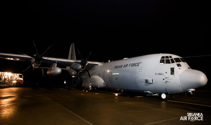 IAF
C-130 AIRCRAFT CARRYING DISASTER RELIEF SUPPLIES ARRIVES IN SRI LANKA