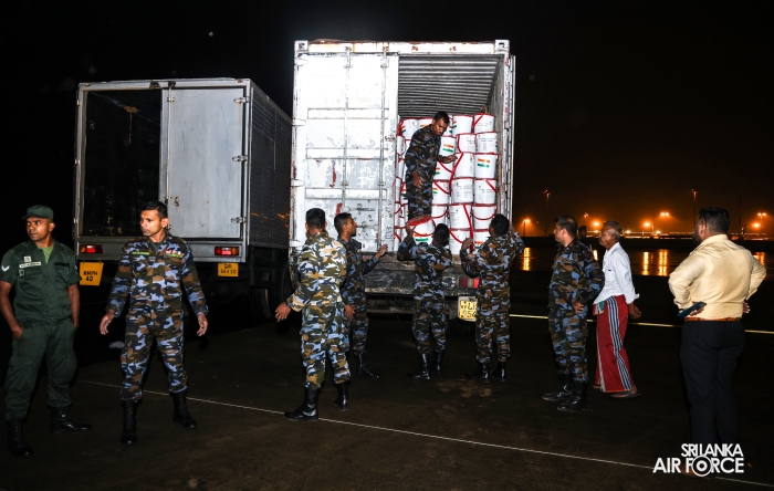 IAF
C-130 AIRCRAFT CARRYING DISASTER RELIEF SUPPLIES ARRIVES IN SRI LANKA