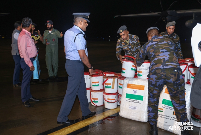 IAF
C-130 AIRCRAFT CARRYING DISASTER RELIEF SUPPLIES ARRIVES IN SRI LANKA