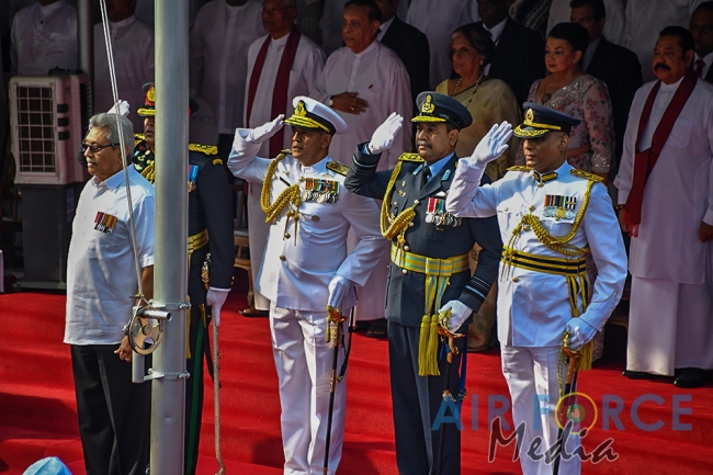 The Sri Lanka Air Force join in the 72nd Independence Celebrations