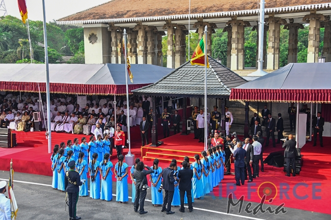 The Sri Lanka Air Force join in the 72nd Independence Celebrations