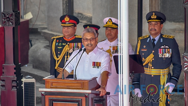 The Sri Lanka Air Force join in the 72nd Independence Celebrations
