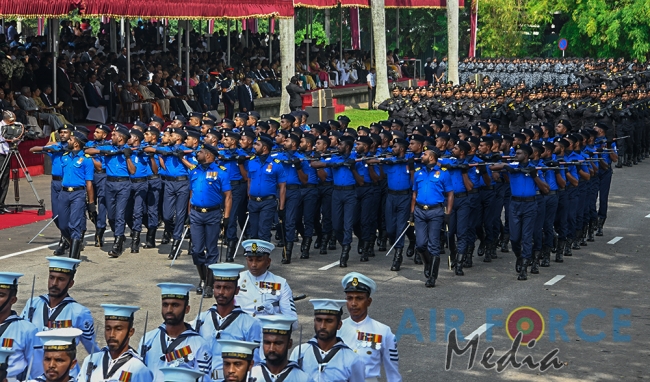 The Sri Lanka Air Force join in the 72nd Independence Celebrations