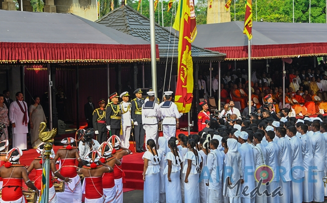The Sri Lanka Air Force join in the 72nd Independence Celebrations