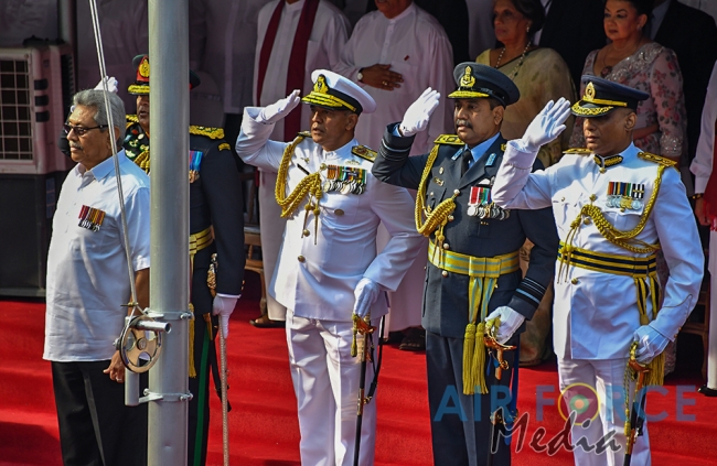 The Sri Lanka Air Force join in the 72nd Independence Celebrations