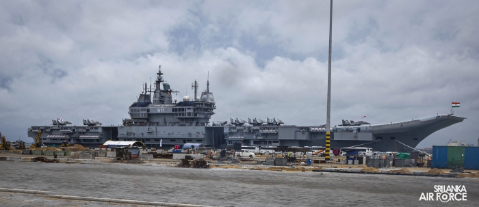 COMMANDER OF THE AIR FORCE VISITS INDIAN AIRCRAFT CARRIER INS
VIKRANT